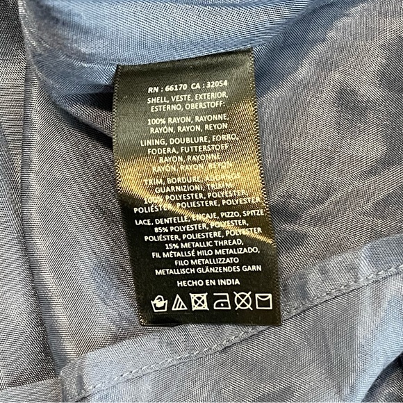 Anthropologie Ocan Fade Maxi Dress By Moulinette Sours Sz 6 Petite Blue - Picture 8 of 14